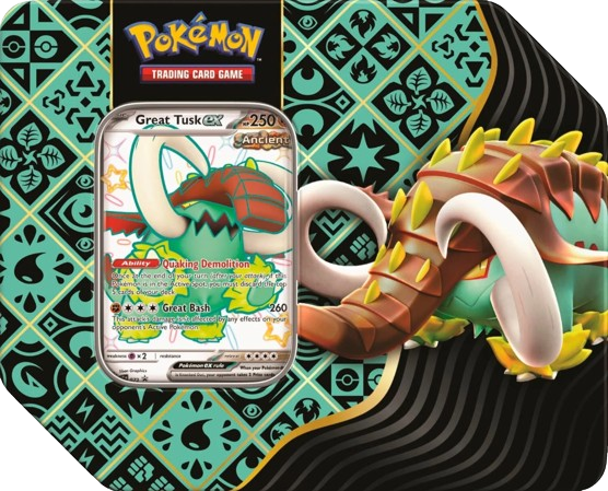 Pokemon Scarlet & Violet Paldean Fates Large Tin Great Tusk