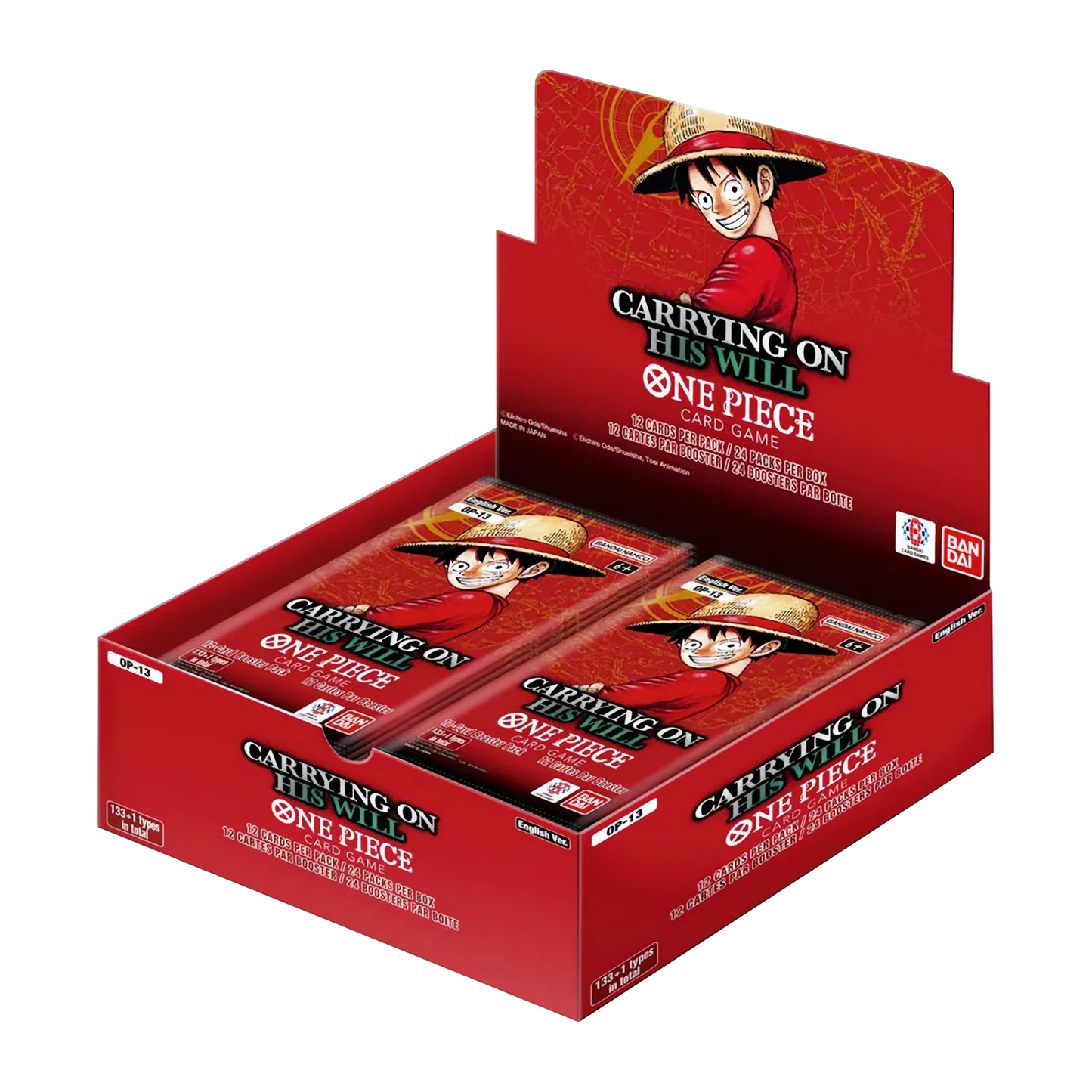 One Piece (OP13) Carrying On His Will Booster (Free Dash Pack With Each Booster Box)